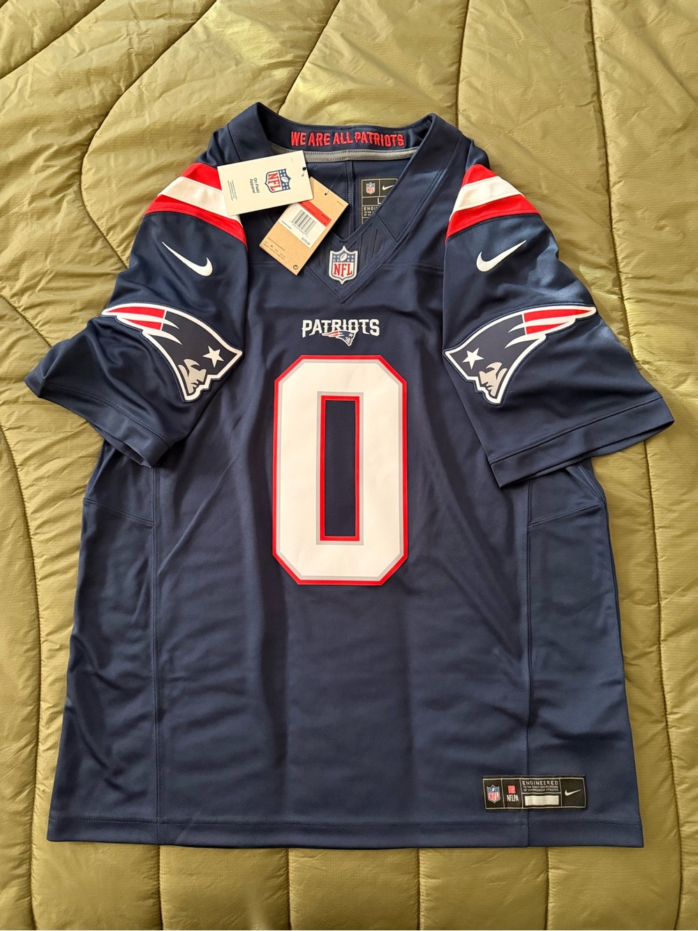 Nike x NFL New England Patriots Football Jersey, Christian Gonzalez